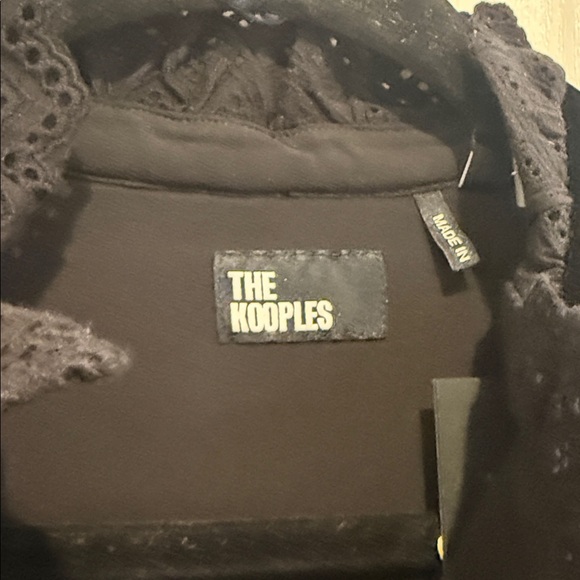 The Kooples Short Black Velvet Dress with Bijou Buttons. - Picture 10 of 15